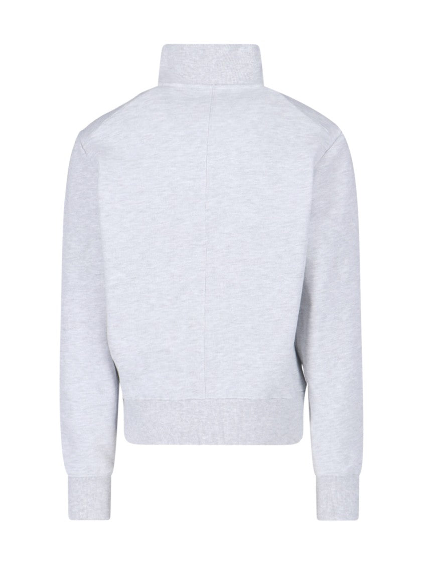 Entire Studios Grey Port High-Collar Cotton Sweatshirt