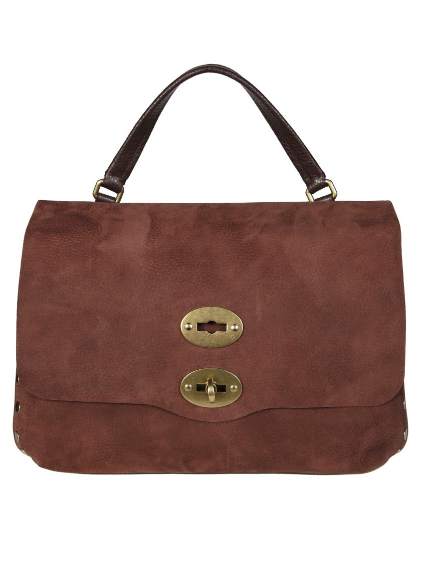 Zanellato Medium Brown Postina Jones Nubuck Handbag