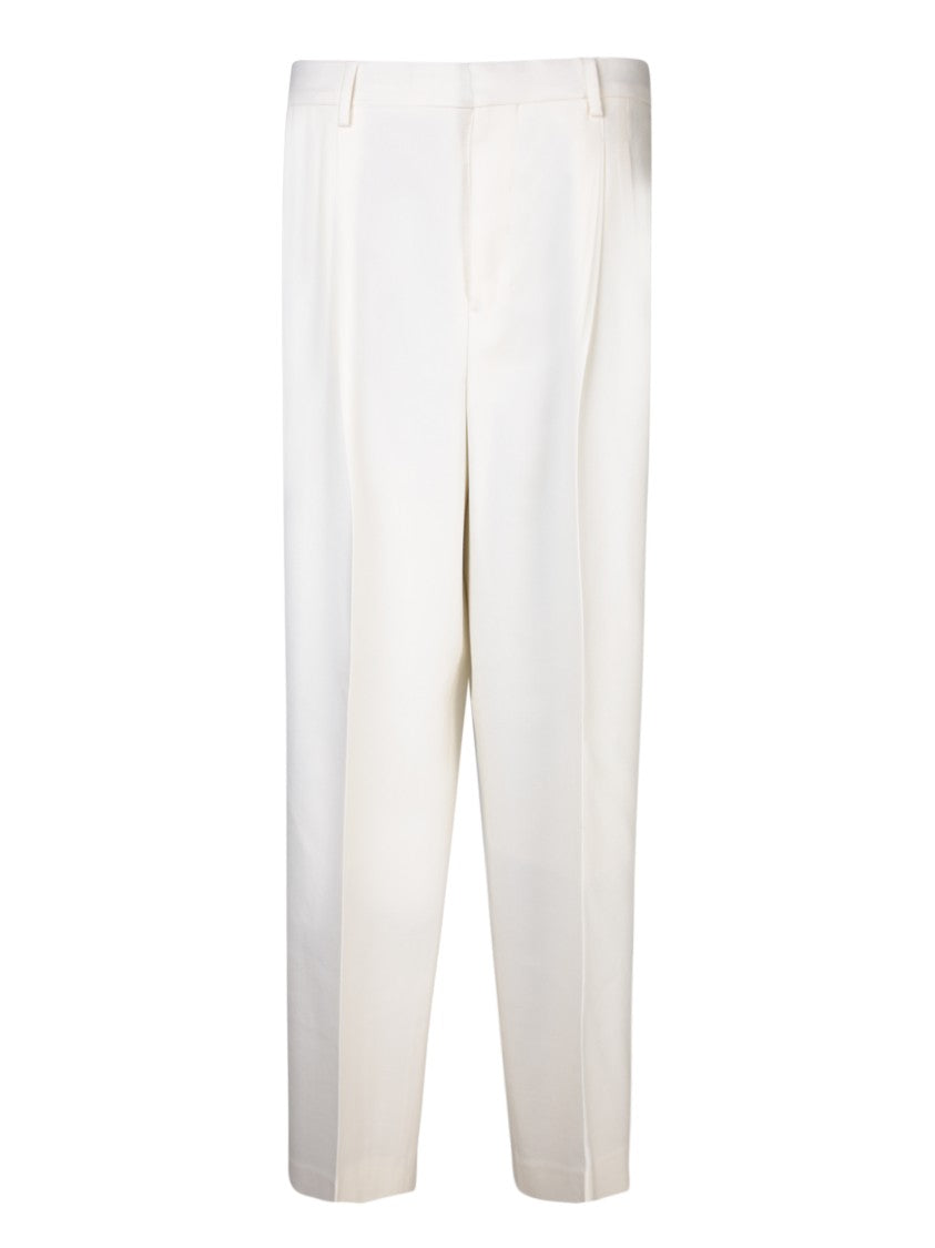 Ami Beige Slim-Fit Trousers