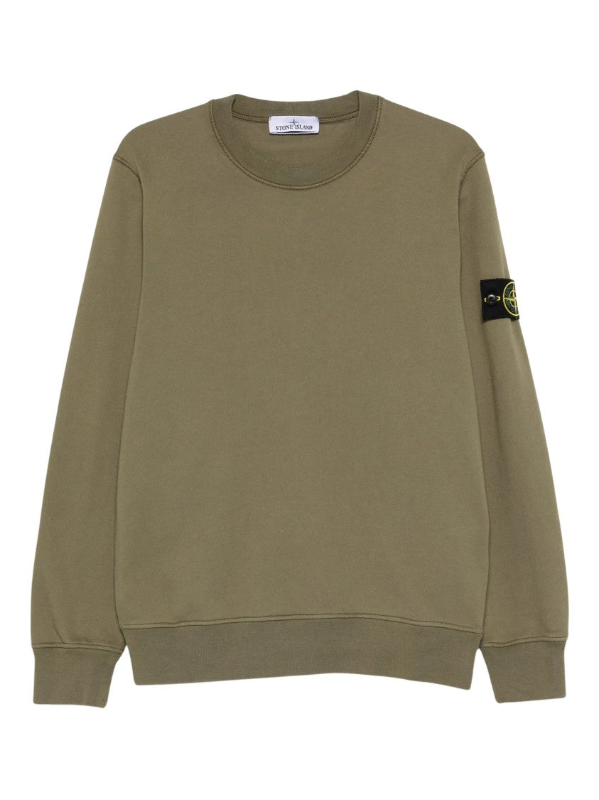 Stone Island Relaxed Fit Crewneck Sweatshirt With Signature Logo Patch
