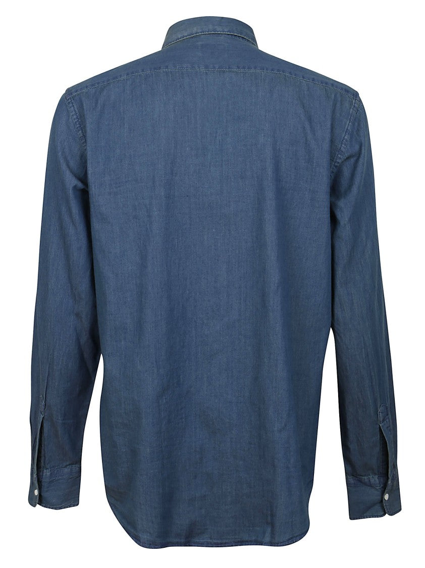 Aspesi Button-Down Cotton Shirt With Chest Pocket