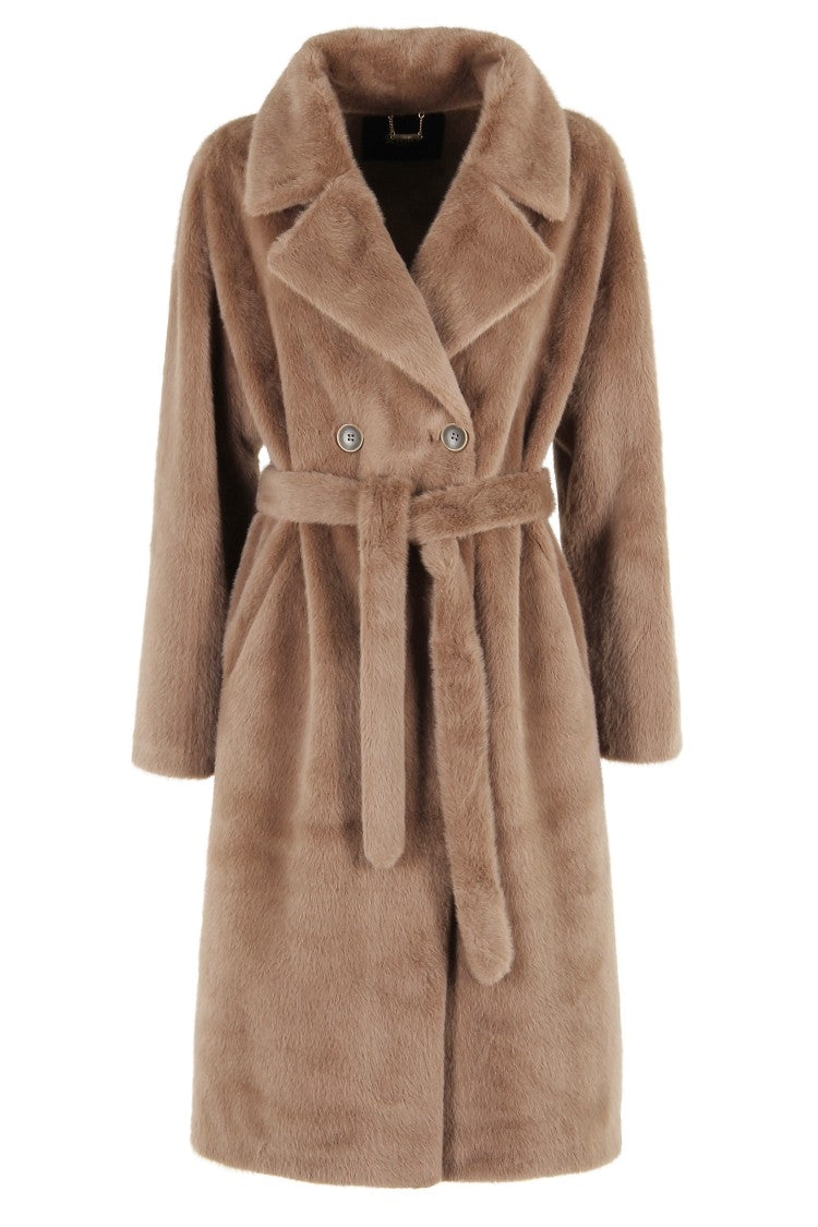 Seventy Dove Faux Fur Trench Coat