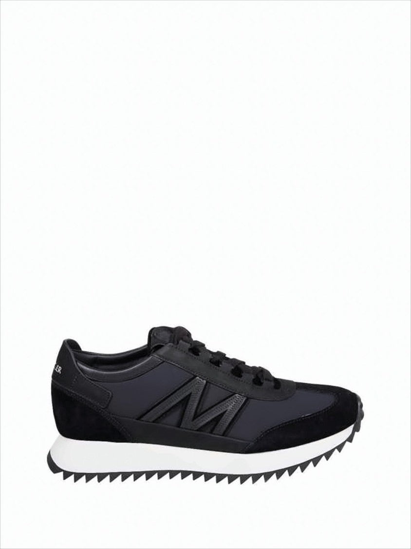 Moncler Black Nubuck And Suede Sneakers