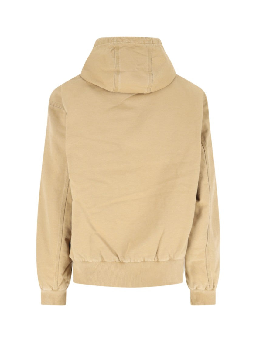 Carhartt Wip Beige Og Active Hooded Cotton Jacket