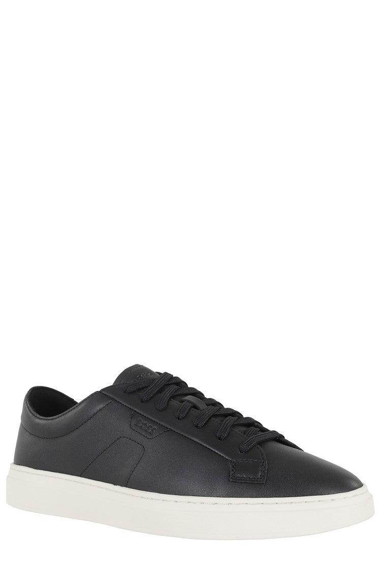 Boss Black Kieran Tenn Laced Calfskin Leather Sneakers