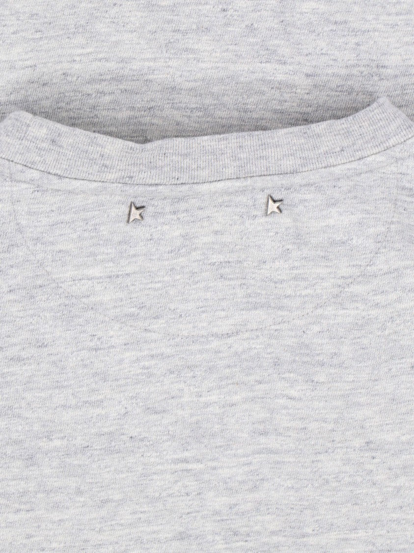 Golden Goose "Flag Print" T-Shirt – Grey