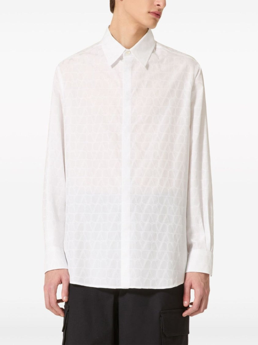 Valentino Garavani Vlogo Signature Monogram Cotton Shirt