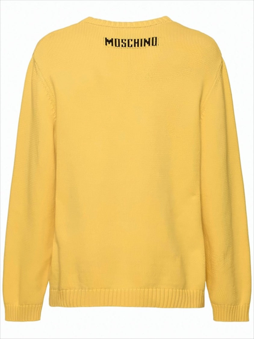 Moschino Cheerful Pixelated Smiley Face Knit Sweater