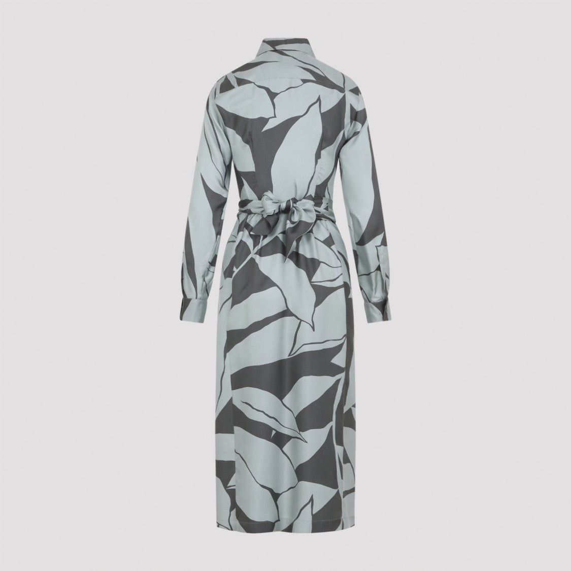 Max Mara Midi Dress With Oversized Leaf Print