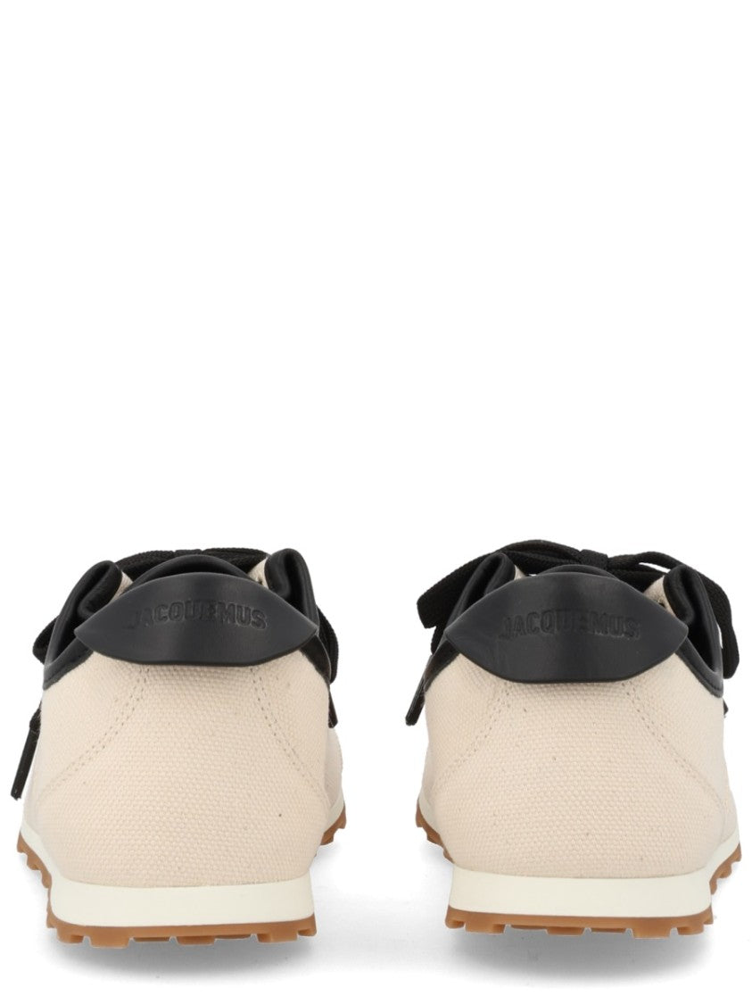 Jacquemus Beige Low-Profile Lamb Leather Sneakers