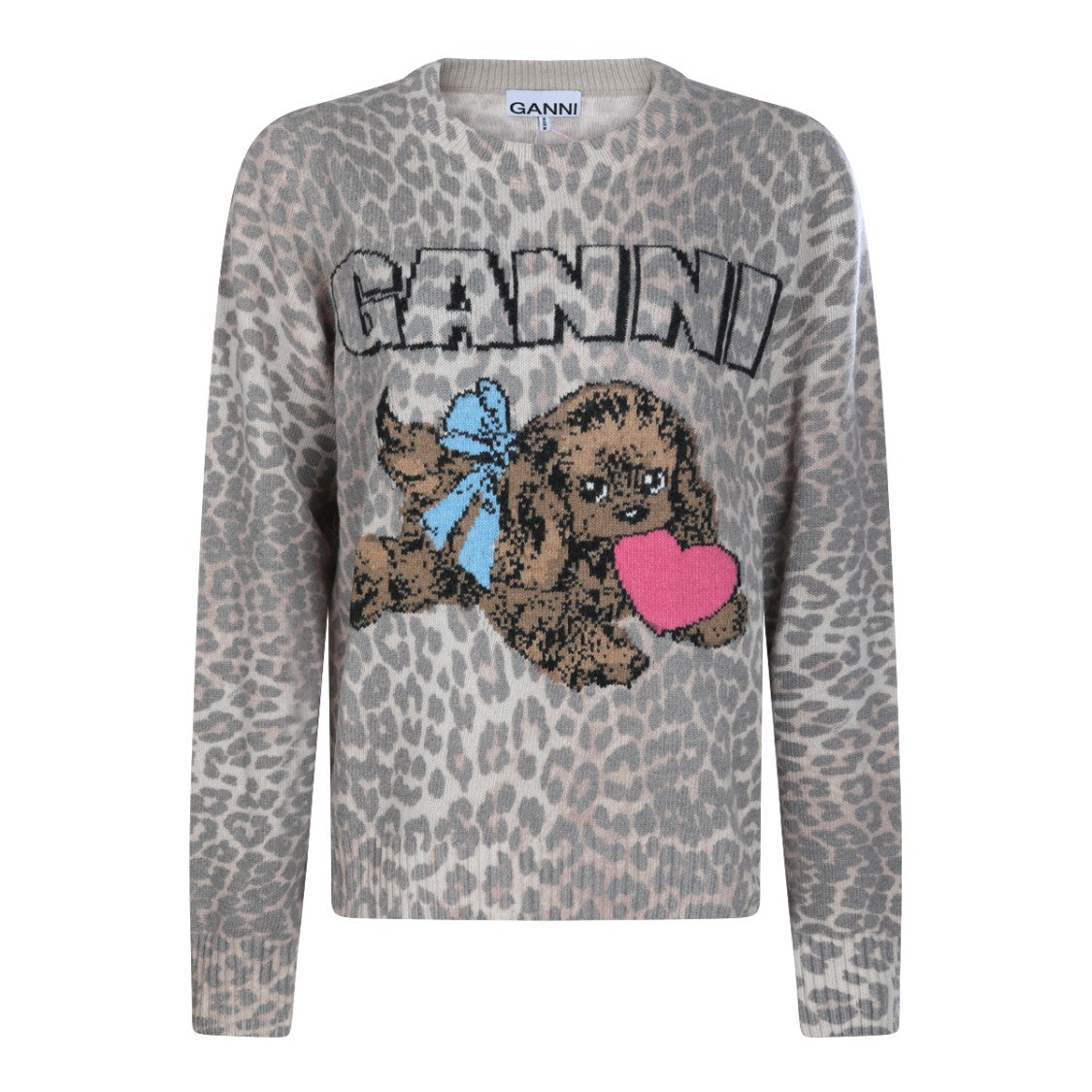 Ganni Leopard Wool Knitwear