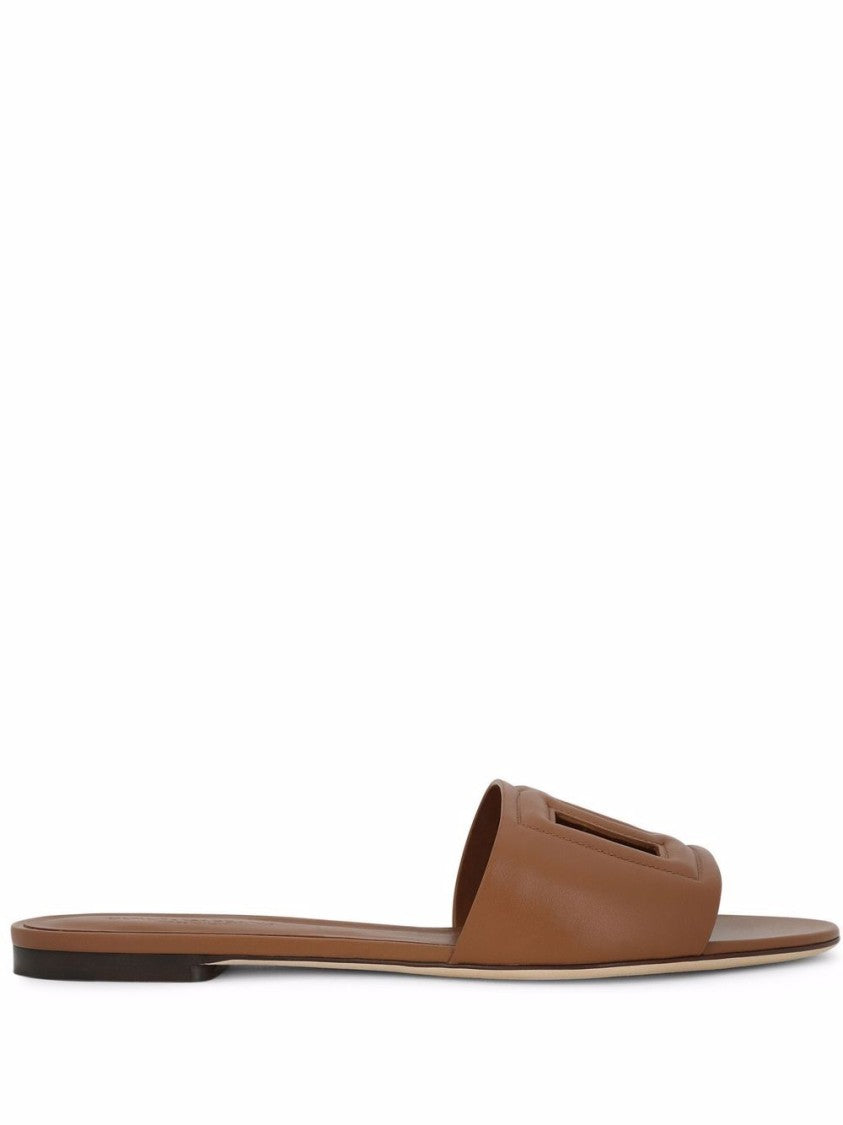 Dolce & Gabbana Brown Sandals With Cut-Out Design