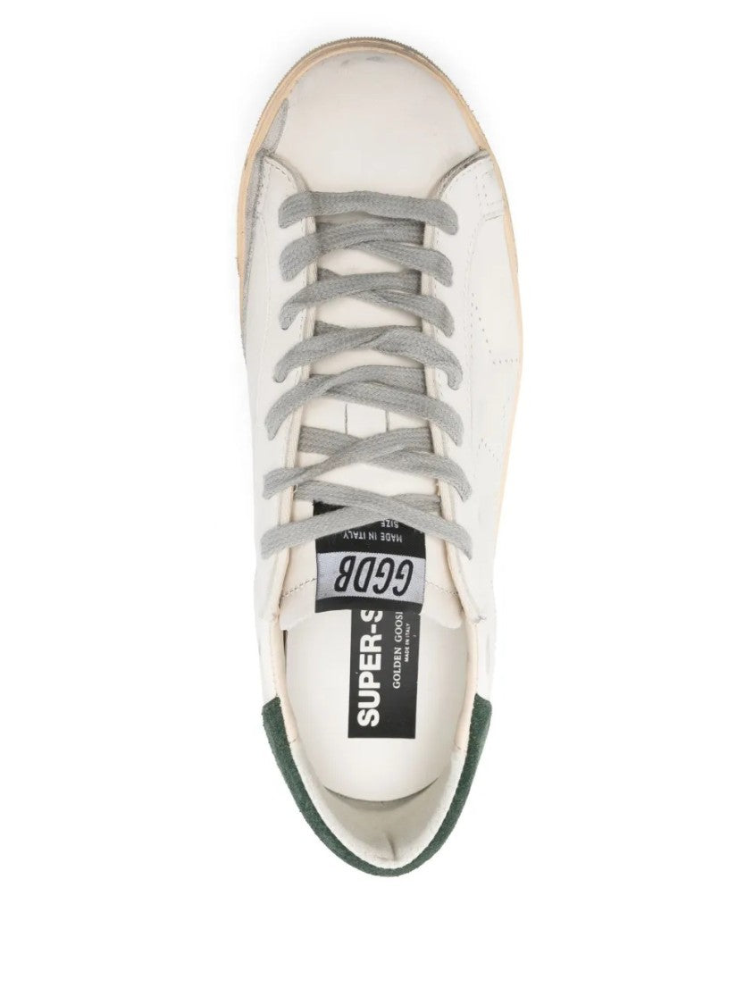 Golden Goose Low-Top Distressed Leather Sneakers With Suede Heel Tab