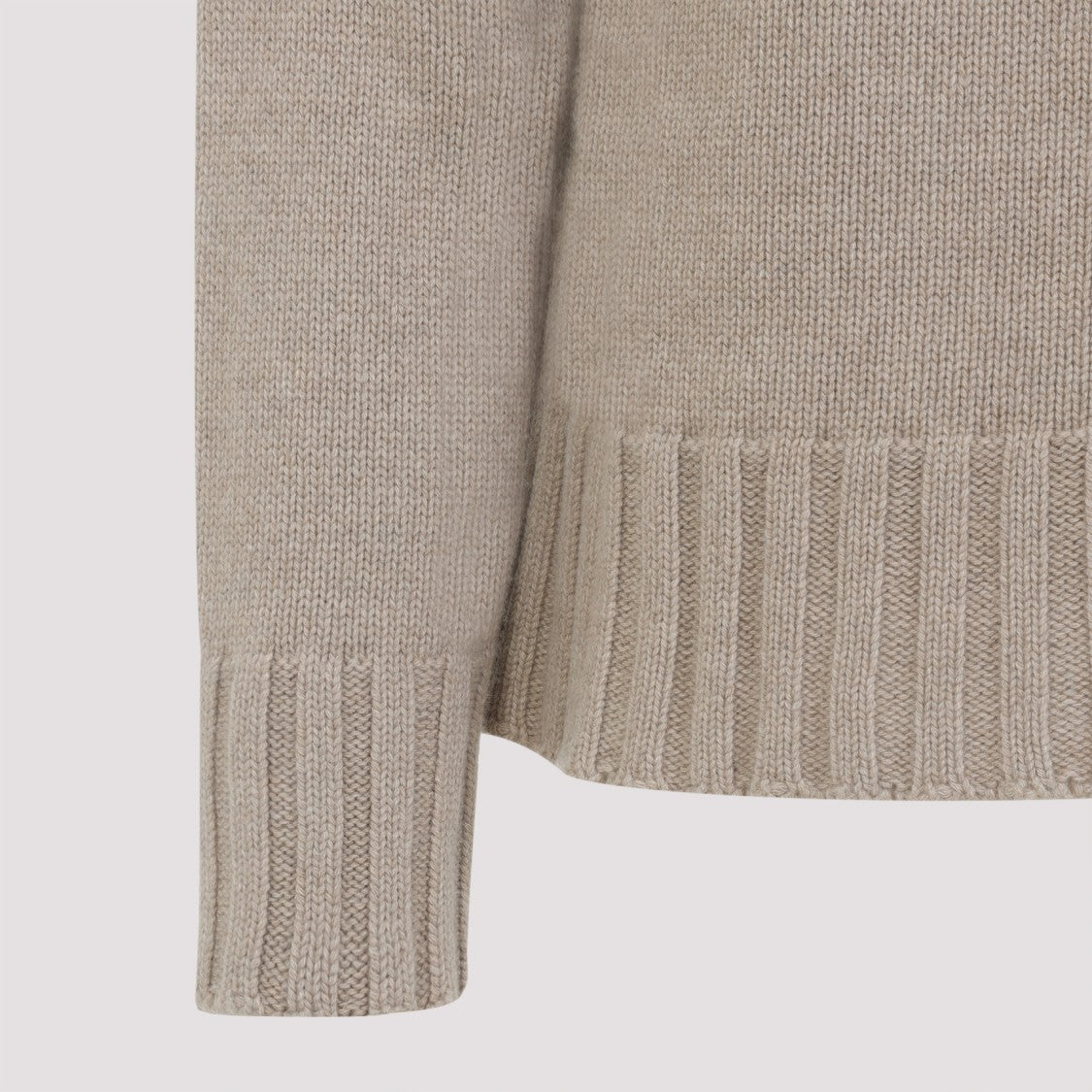 Jil Sander Cashmere Knit Sweater With Ribbed Detailing