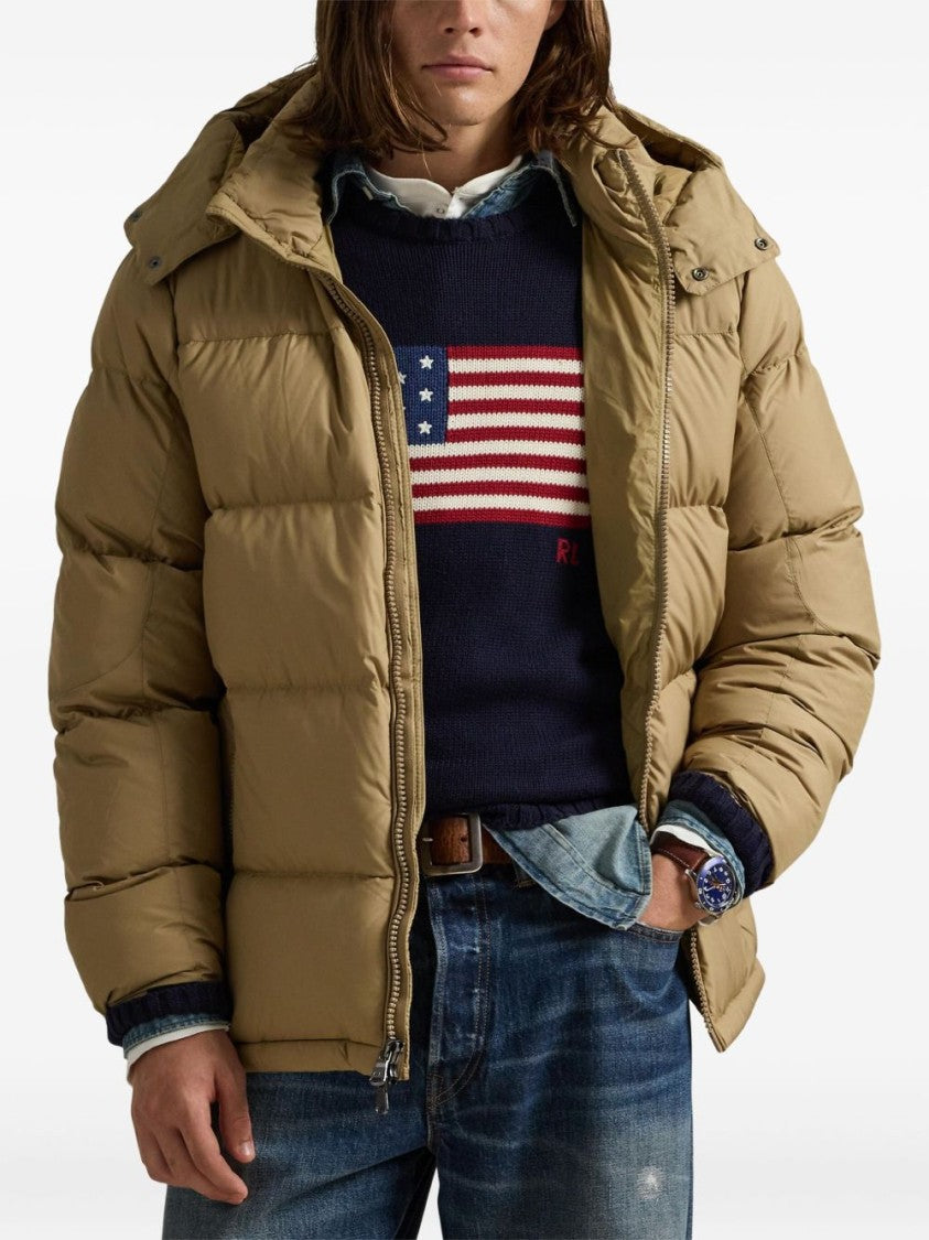 Polo Ralph Lauren Hooded Down Jacket With Quilted Design