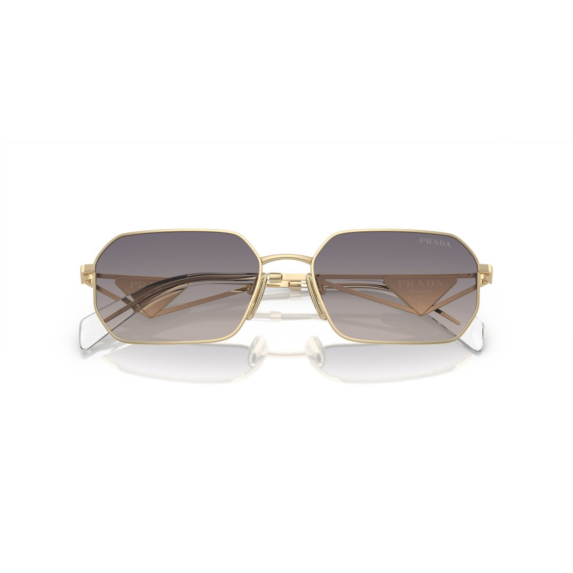 Prada 0Pr A51s Geometric Octagonal Metal Sunglasses