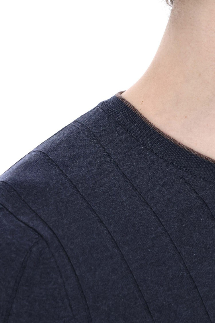 Barba Pure Silk Ribbed T-Shirt