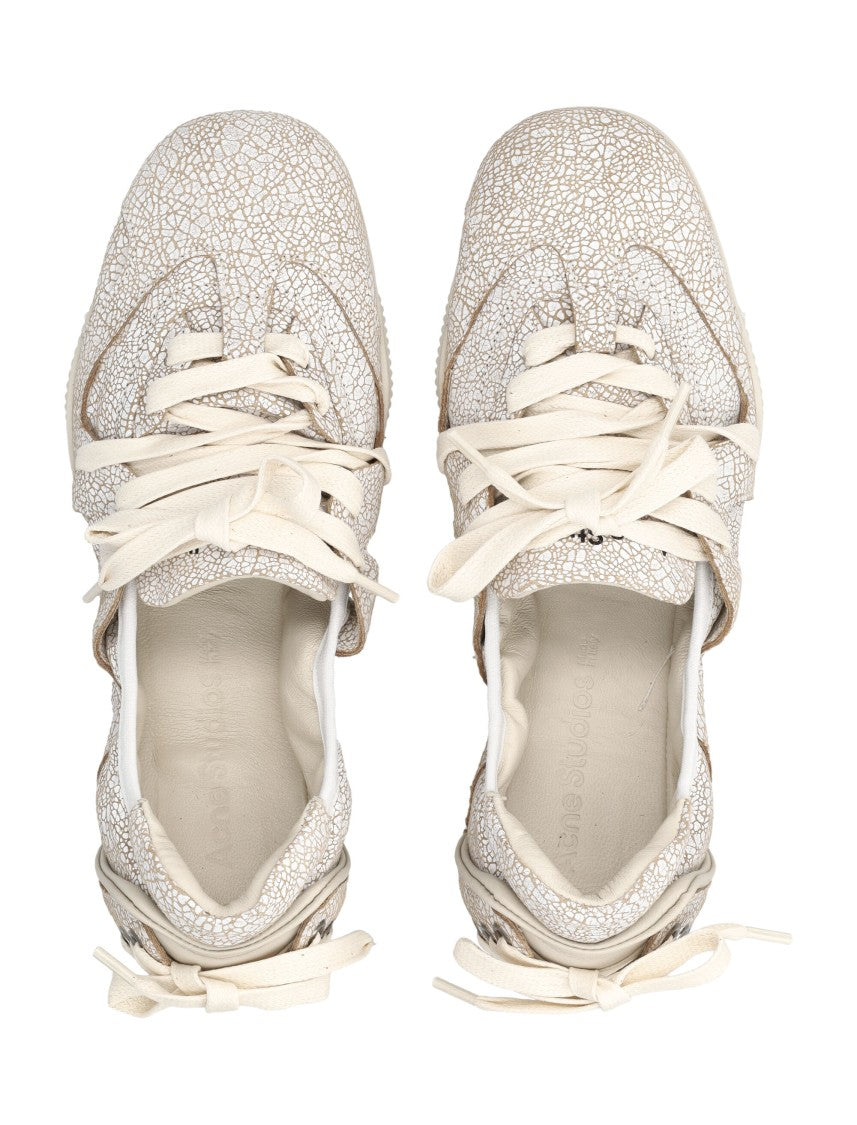 Acne Studios Lace-Up Leather Ballet Shoes