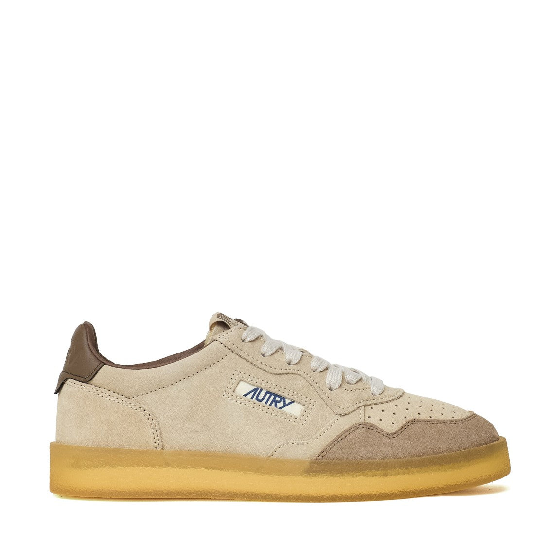 Autry Biscotto/Kangaroo Medalist Low Suede Sneakers