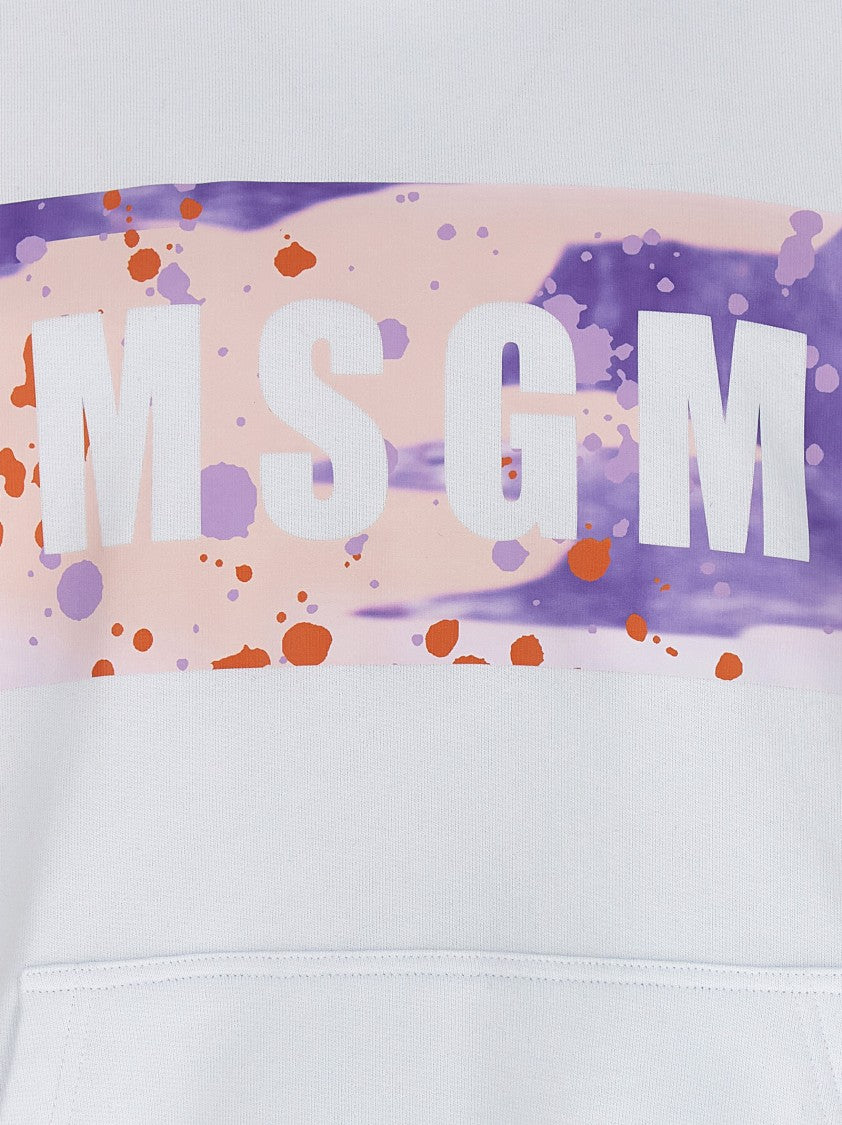 Msgm 'Camo Season Box Logo' Hoodie