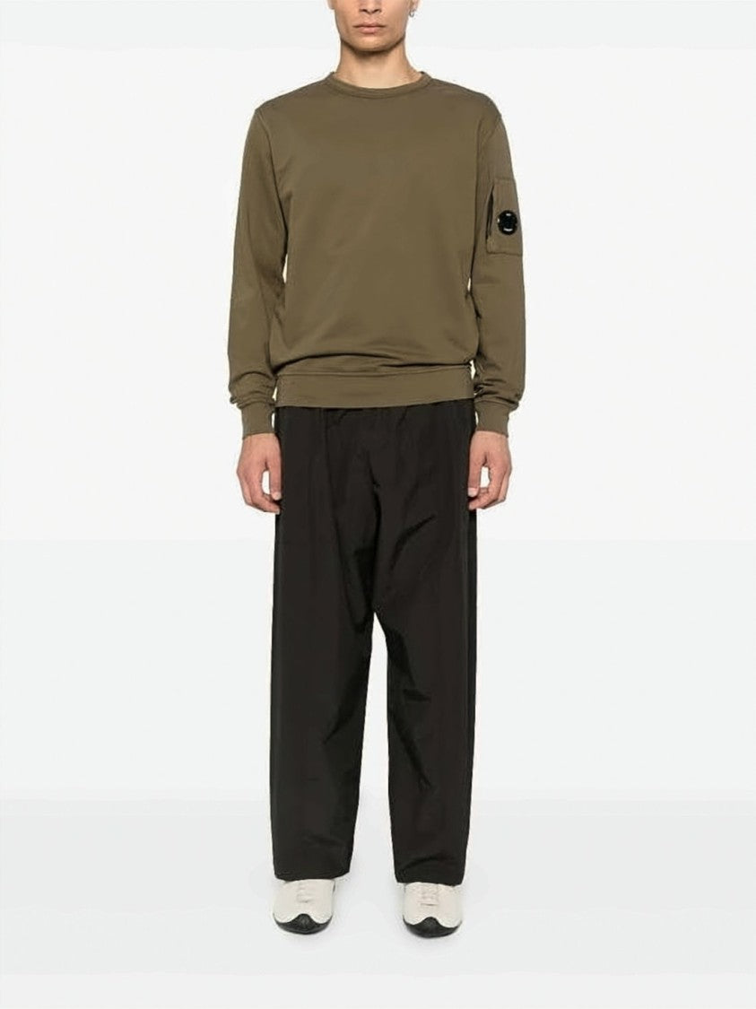 C.P. Company Minimalist Brown Cotton Pullover With Iconic Lens Detail