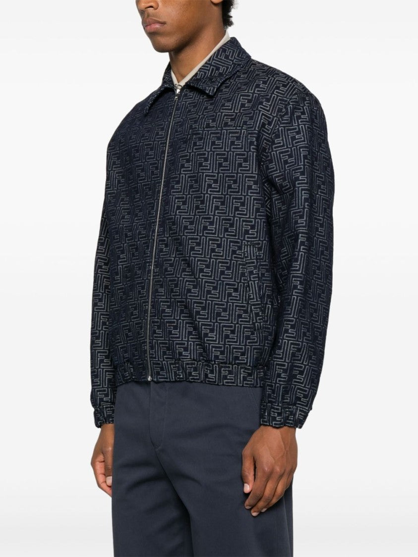 Fendi Minimalist Black Jacket With Structured Silhouette