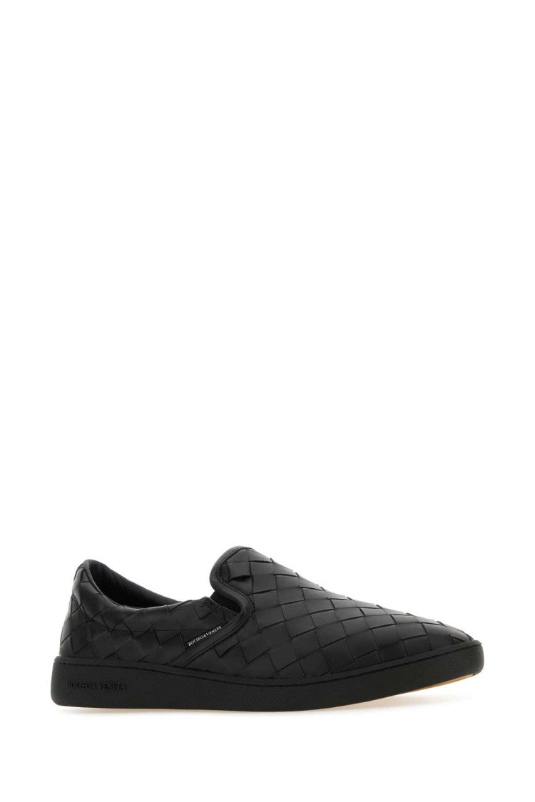 Bottega Veneta Black Leather Sawyer Slip Ons