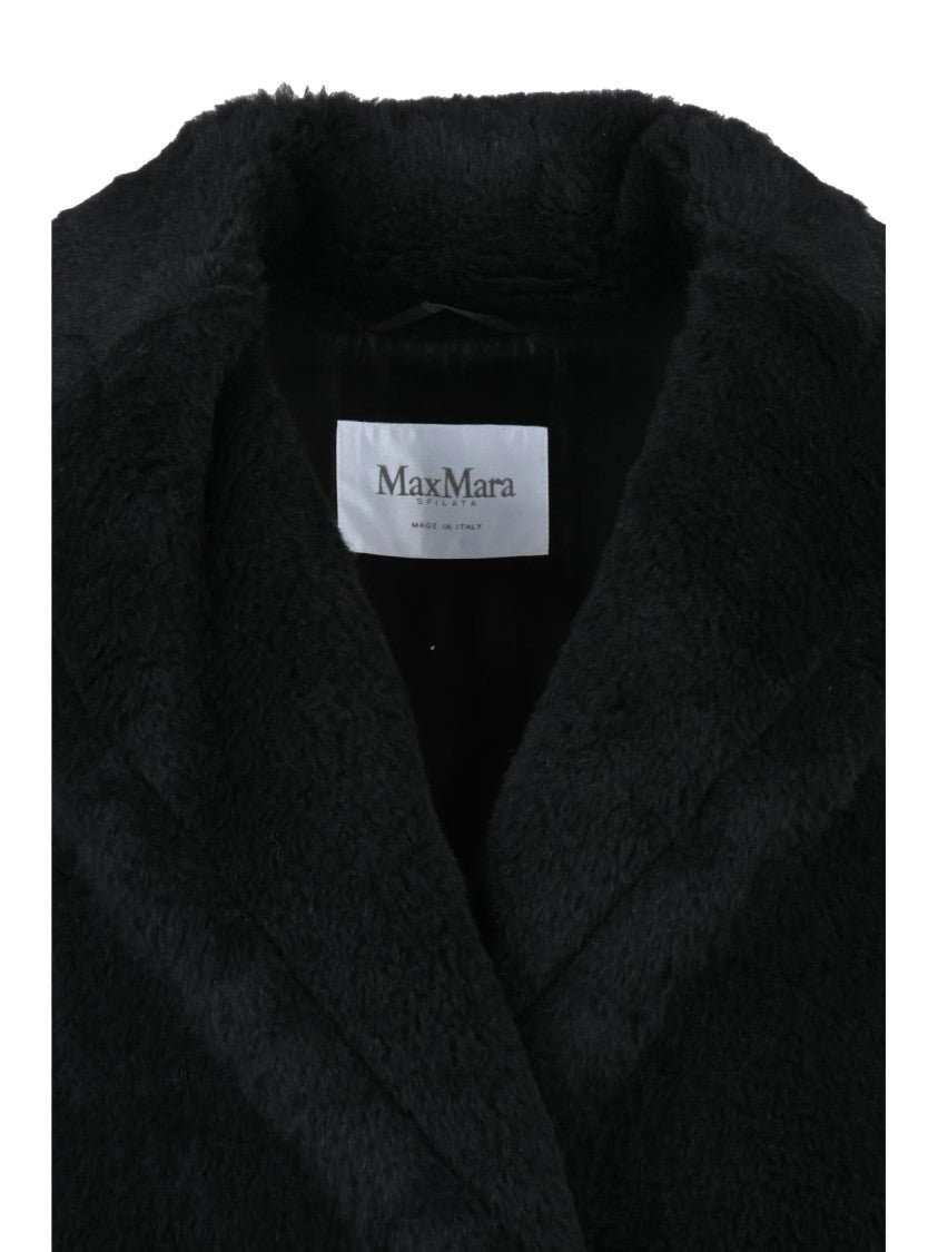Max Mara Black Alpaca-Blend Double-Breasted Vest