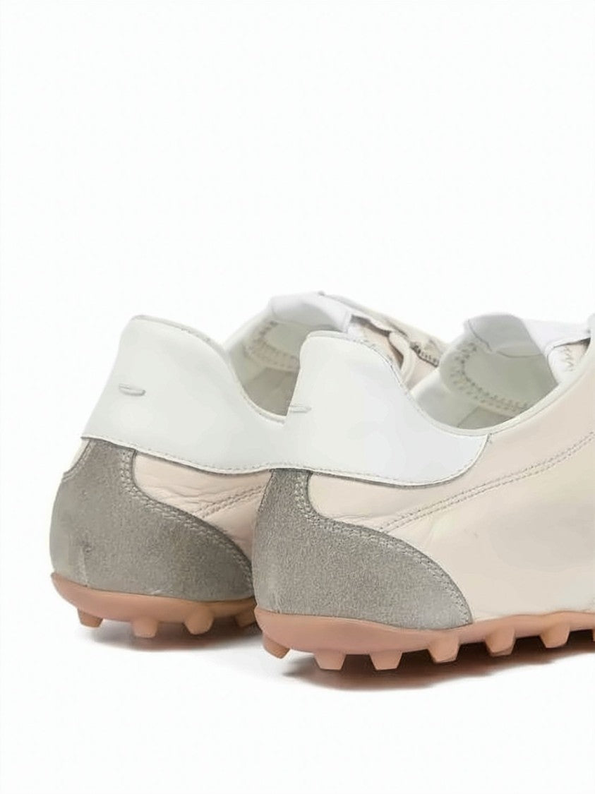 Maison Margiela Low-Profile Sneakers With Suede Accents And Textured Sole