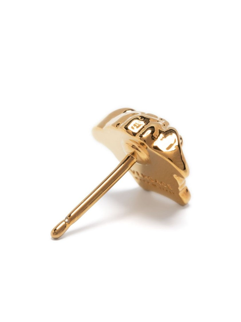 Versace Polished Gold-Tone Medusa Plaque Stud Earrings