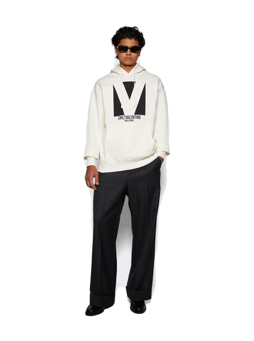 Valentino Pantalone | Collection | Melange Wool Gabardine