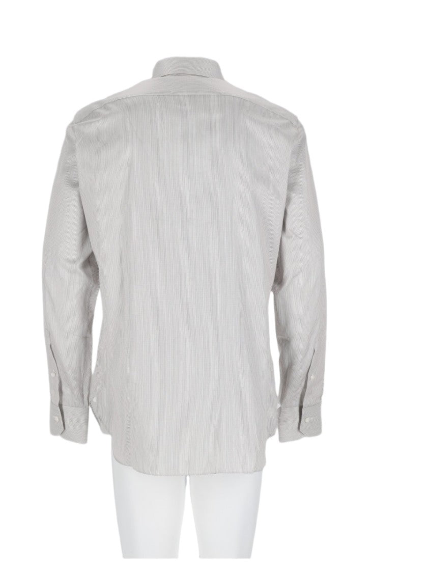 Zegna Long-Sleeve Striped Cotton Casual Shirt