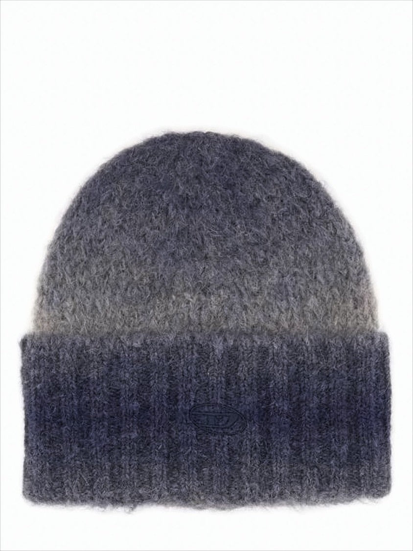 Diesel Gradient Knitted Beanie With Ribbed Cuff