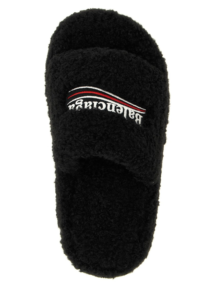 Balenciaga 'Furry Platform' Slides