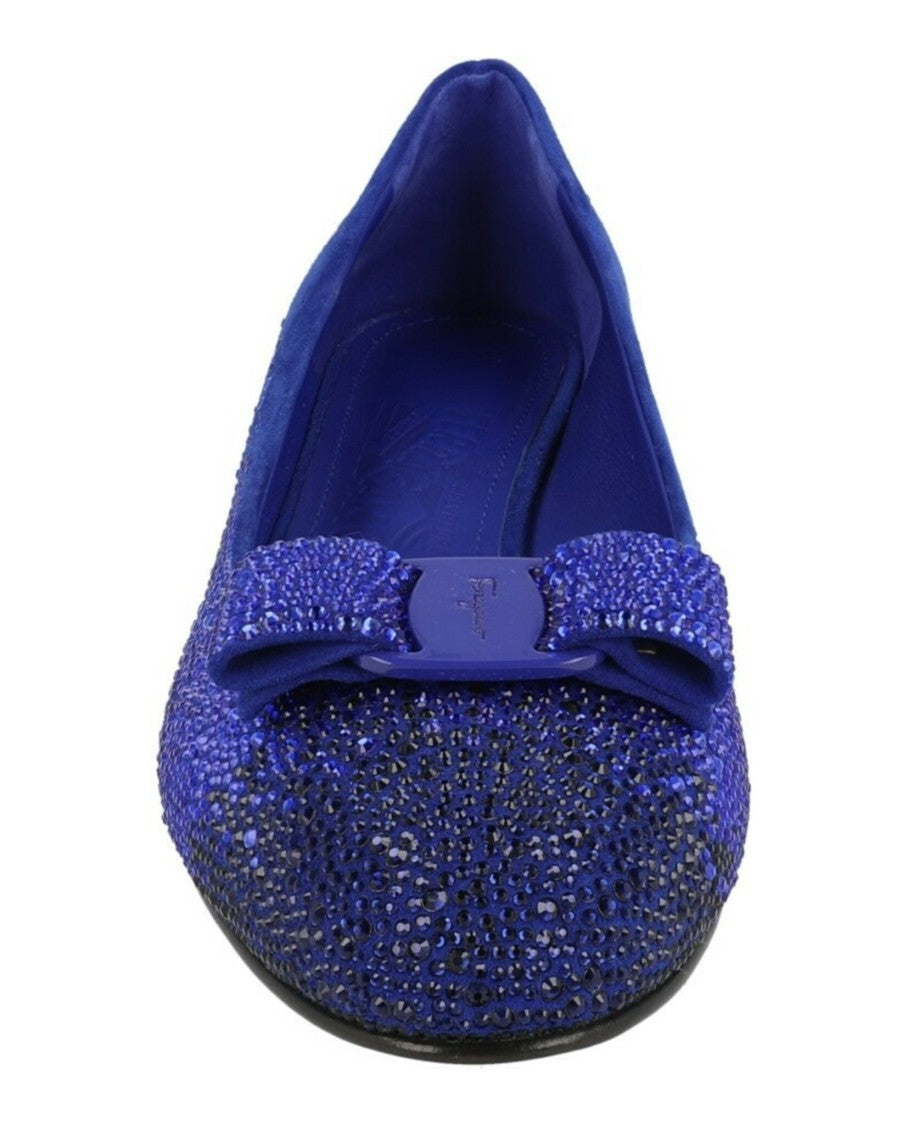 Ferragamo Vara Crystal-Embellished Pumps