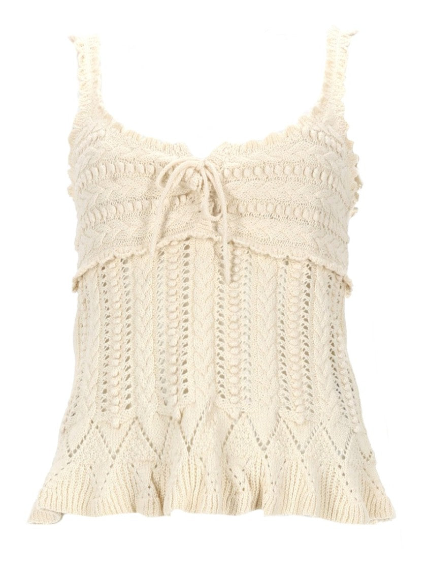 Isabel Marant Étoile Neves Openwork Knitted Tank Top