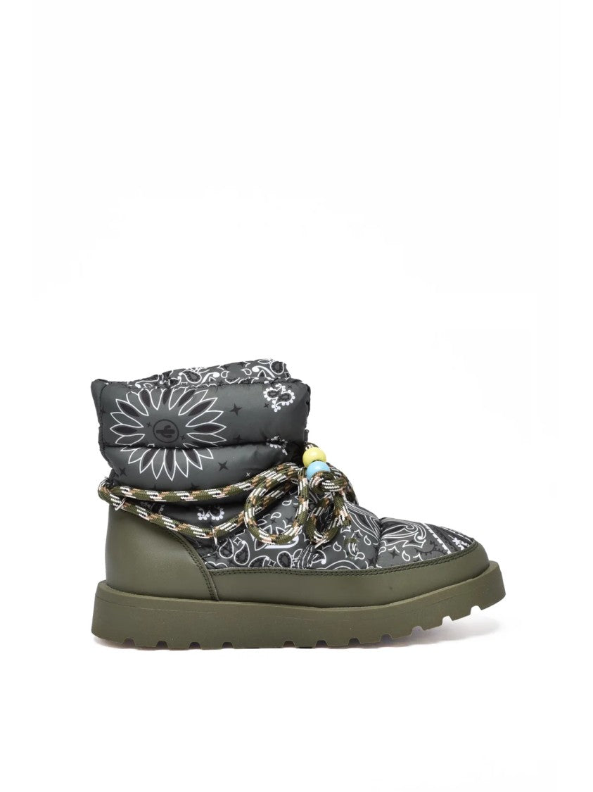 Arizona Love Khaki Nylon-Blend Snow Boots