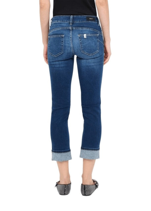 Liu Jo Cropped Medium Blue Skinny Jeans