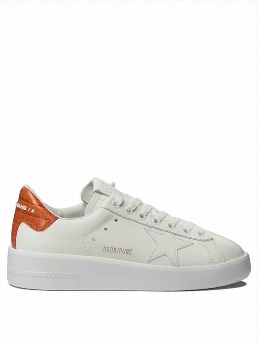Golden Goose Smooth Leather Low-Top Sneakers With Textured Heel Tab