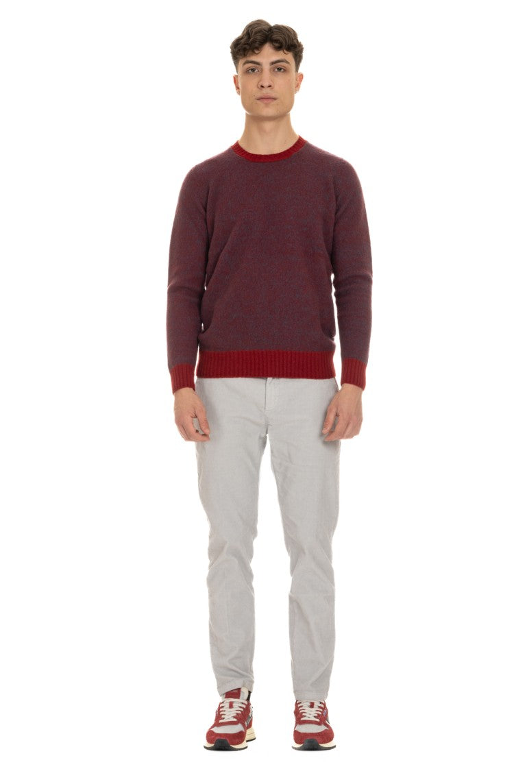 Drumohr Moulinè Brushed Wool Crewneck Sweater