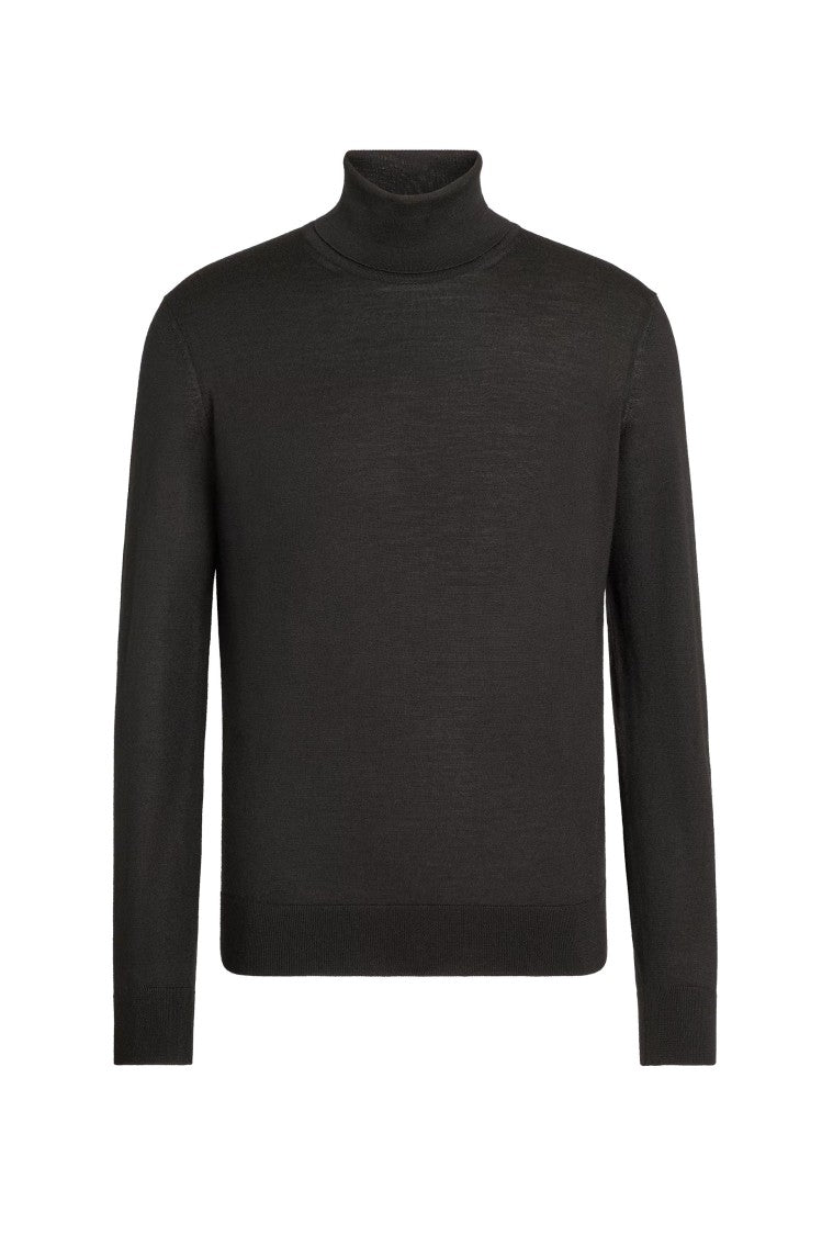 Zegna Cashseta Light Cashmere-Silk Turtleneck Sweater