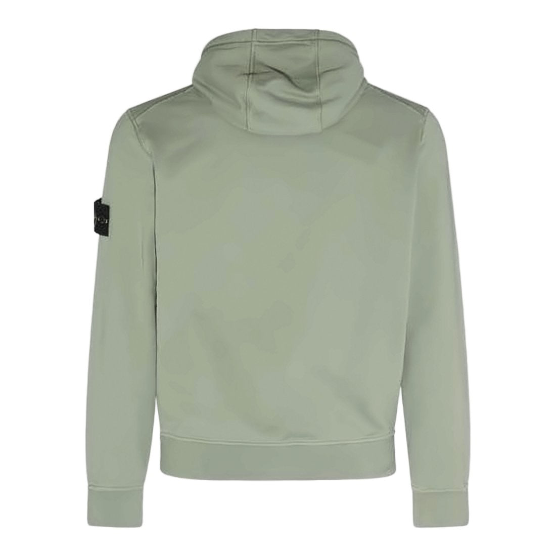 Stone Island Minimalist Green Hoodie With Adjustable Drawstring