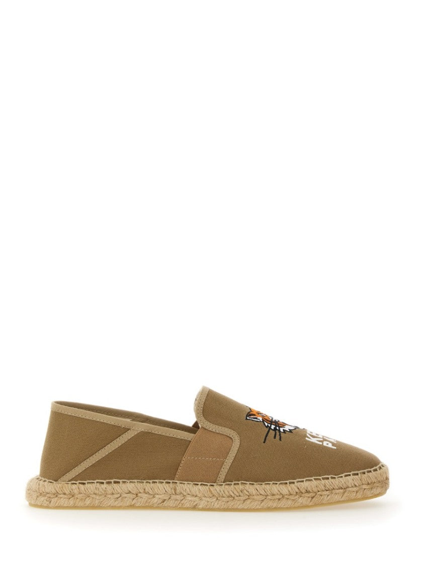 Kenzo Embroidered Canvas "Lucky Tiger" Espadrilles