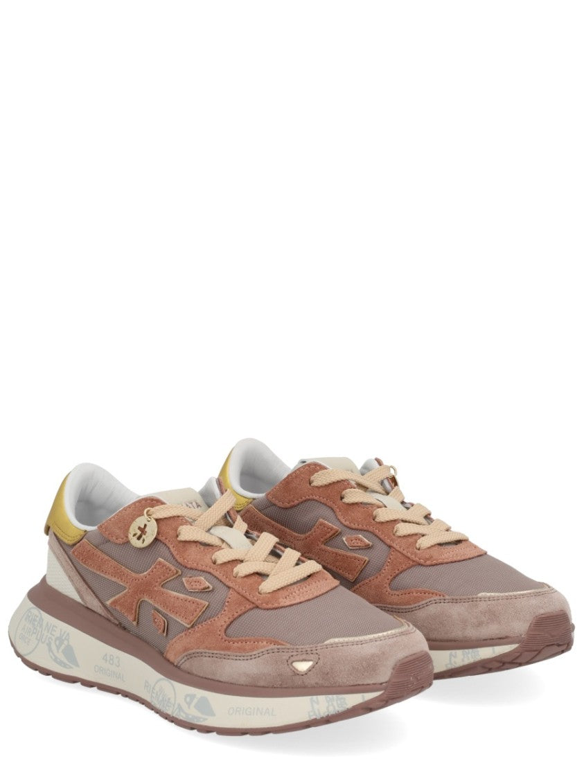 Premiata Layered Multicolour Sneakers With Metallic Accents