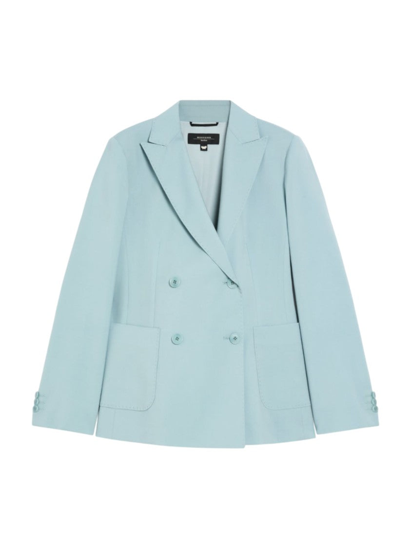 Max Mara Double-Breasted Tailored Blazer In Stretch Wool