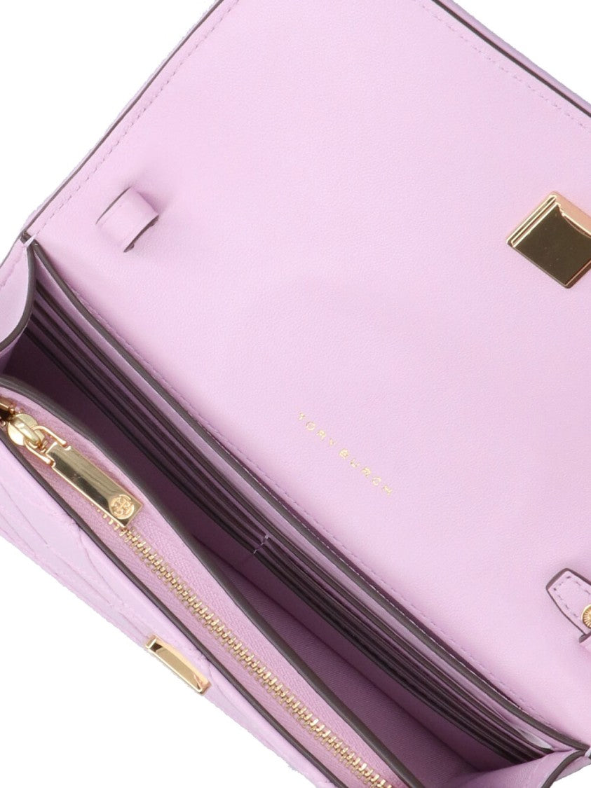Tory Burch Fleming' Chain Wallet – Lilac