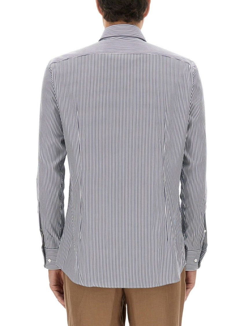 Boss Camel Classic Striped Button-Down Boss Shirt