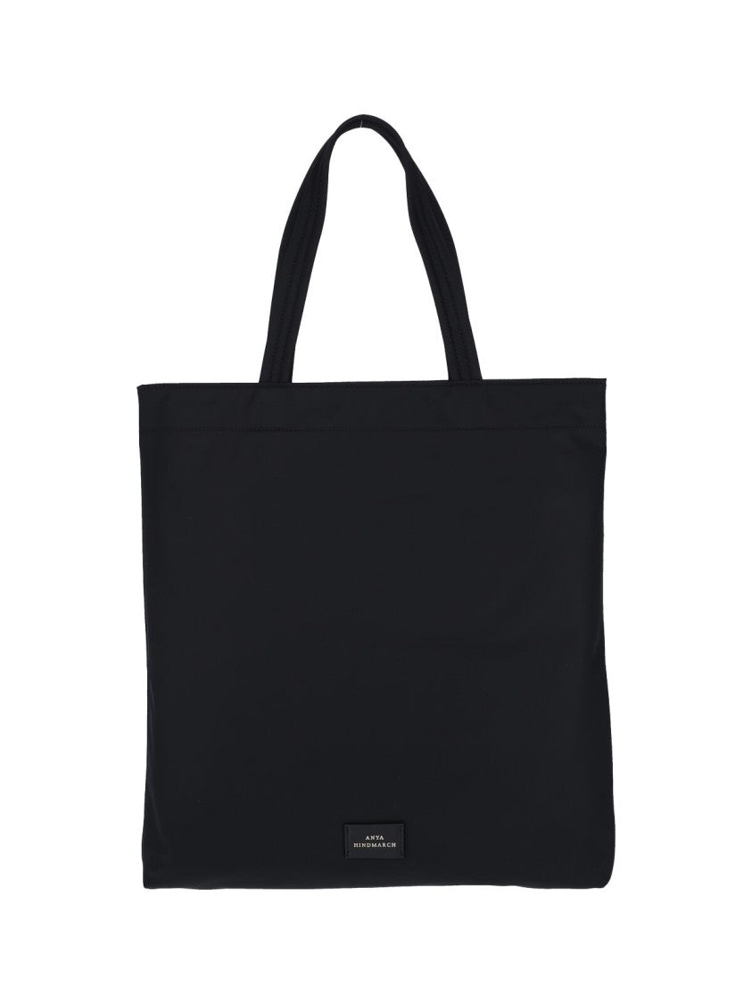 Anya Hindmarch Nylon Tote With Leather Trims