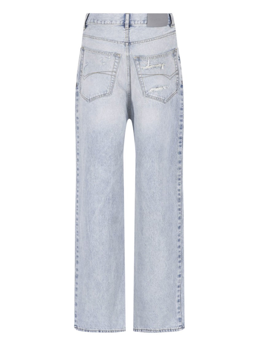 Balenciaga Light Blue Straight-Leg Cotton Denim Jeans