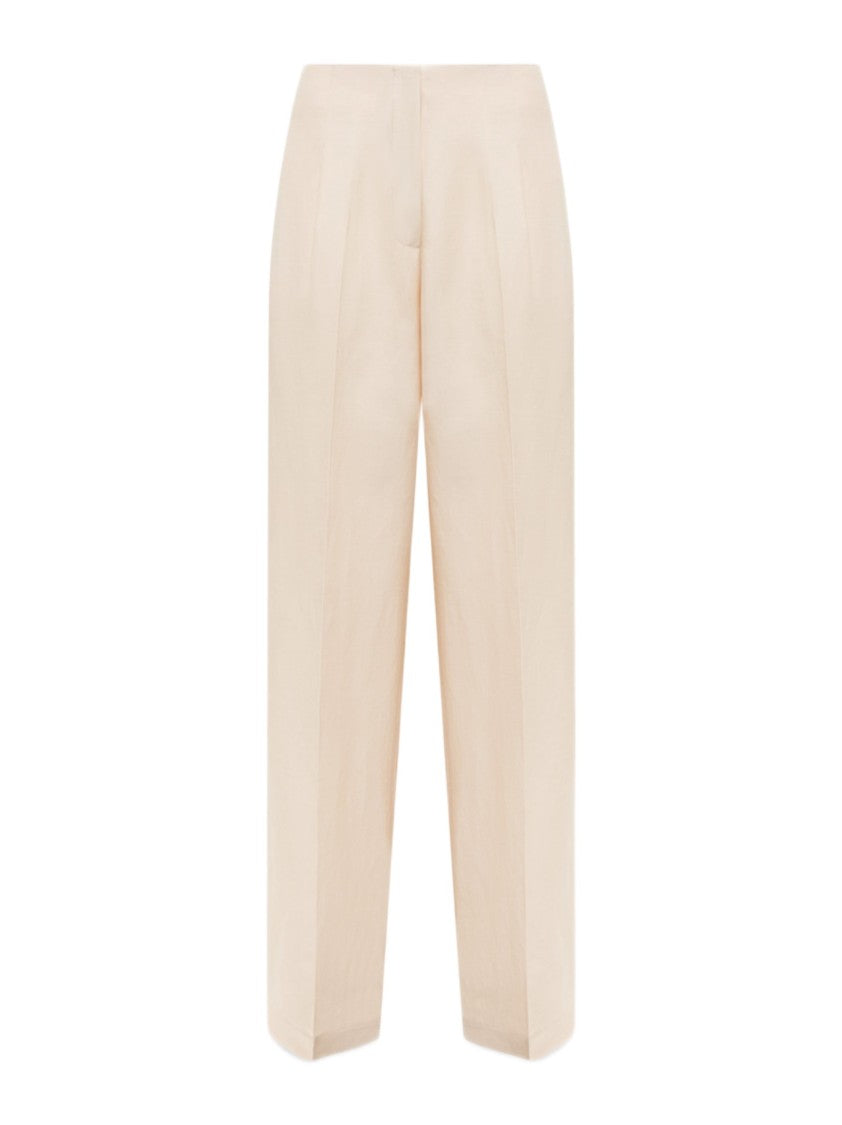 Blugirl Wide-Leg Trousers With Pressed Crease And Satin Finish